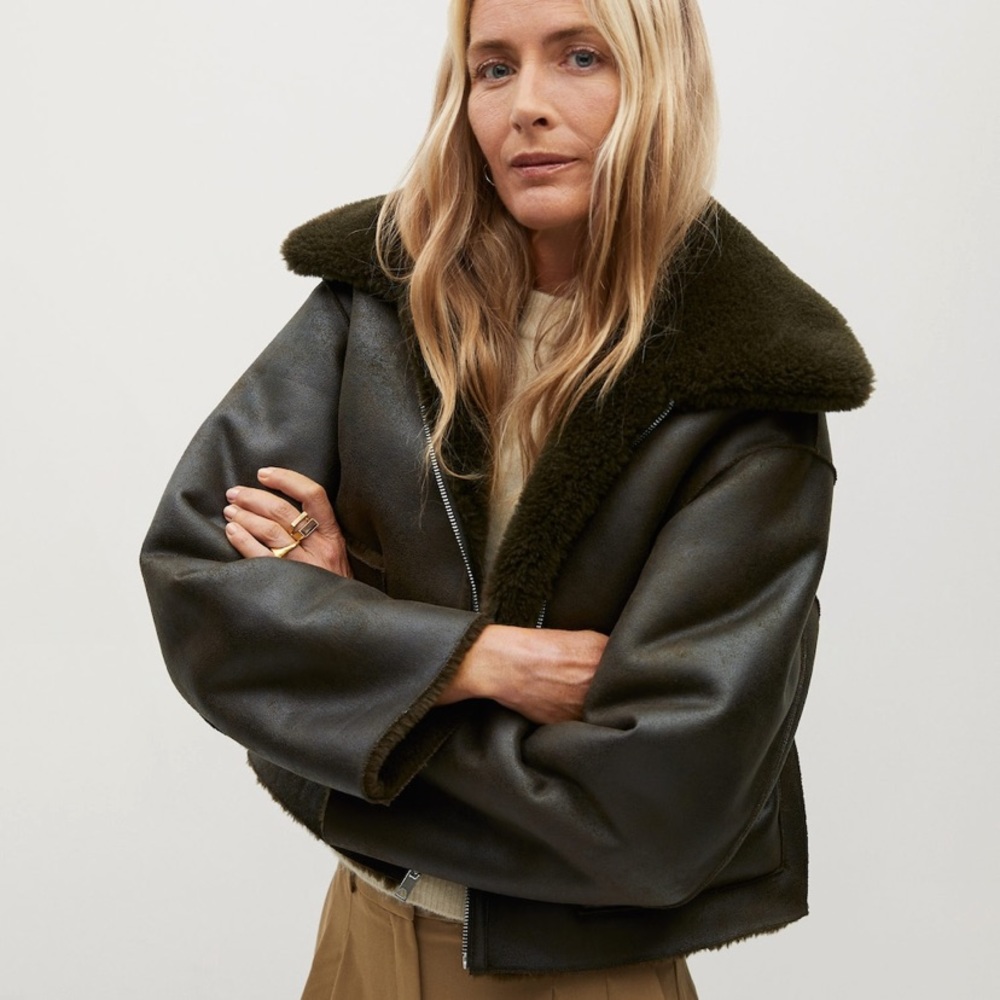 Mango Faux Fur Reversible Jacket